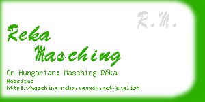 reka masching business card